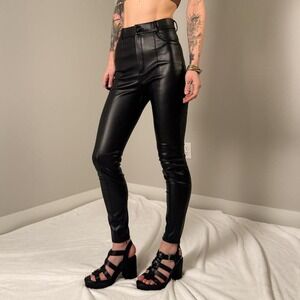 Zara Faux Leather Skinny Pants – Black (Small)